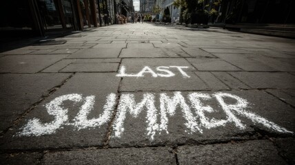 Street Graffiti with ‘Last Summer’ Message
