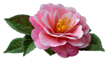 isolated transparent pink rose flower illustration, pink rose botanical art, realistic pink rose illustration