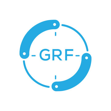 GRF Modern Company logo. GRF Circular Technology Logo design for entrepreneur and business. GRF best icon Digital Branding.
