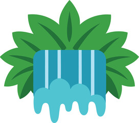 Waterfall and Leaf Icon