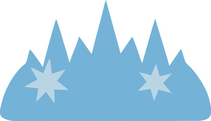 Obraz premium Stylized Blue Winter Ice Mountain Graphic