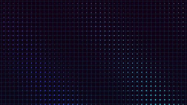 trendy gride animation on dotted halftone background