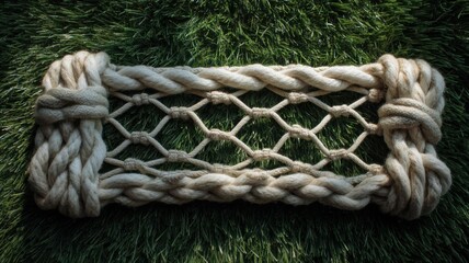 Rope Netting Detail with Braided Border