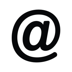 Obraz premium Email symbol '@' graphic illustration representing communication online contact digital messaging technology vector
