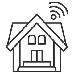 Smart Home Outline Icon