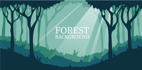 Forest background landscape, jungle wallpaper