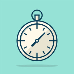 Stopwatch timer illustration. Stopwatch timer icon for time management deadline countdown planning productivity concept