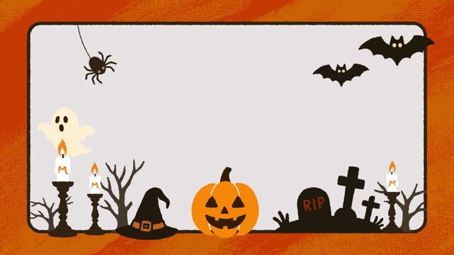 手描き風ハロウィン背景