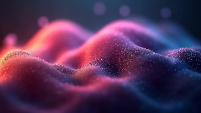 Abstract background of multi-colored particles. Seamless loop 4k .