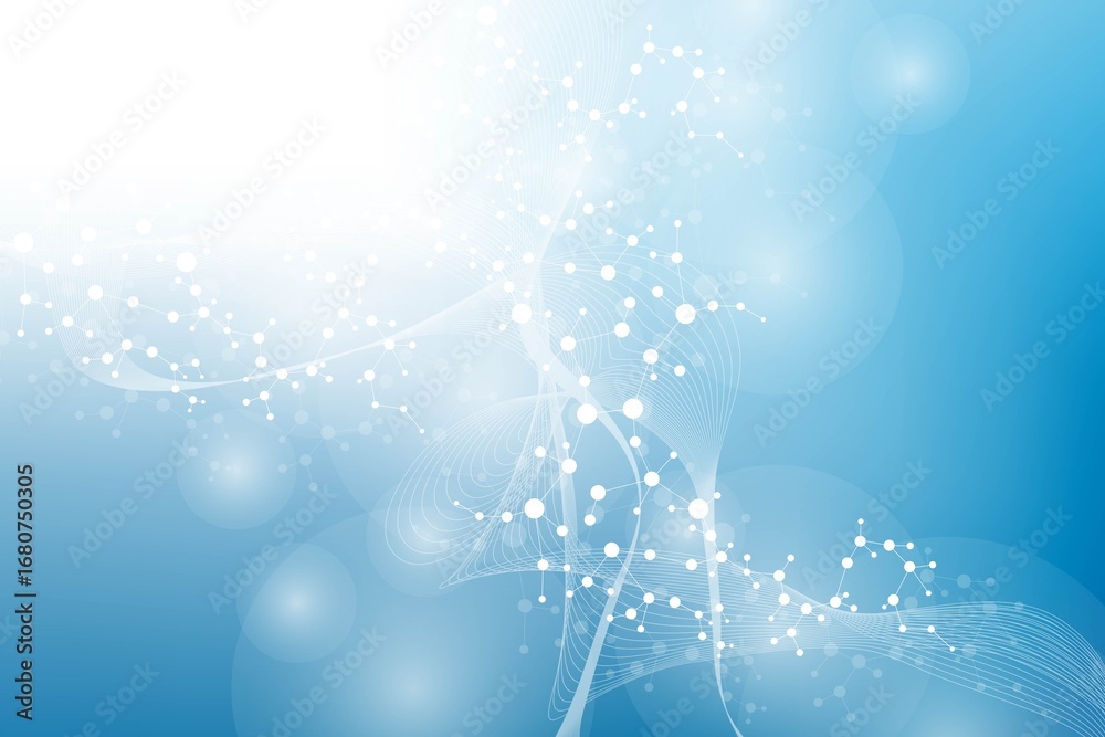 Canvas Prints structure molecule and communication dna, atom, neurons. science concept for your design. connected 