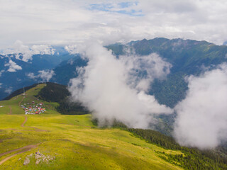 Aerial view of Ka&ccedil;kar mountains and plateaus