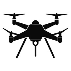 Drones vector clean black silhouette design white background