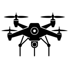 Drones vector clean black silhouette design white background