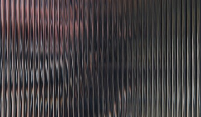Vibrant fractal gradient with smooth distortion texture on iridescent glass ripple background, ribbed glass effect with vertical ribbed glass. © themagia