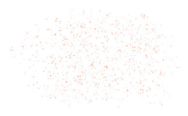 Cloud of burning embers isolated on transparent background