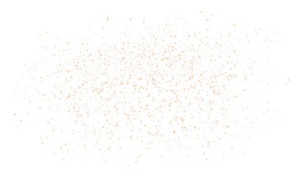 Cloud of fireflies or glowing particles isolated on transparent background