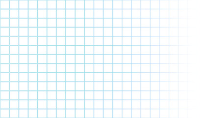 Neon blue grid fading out from left to right over transparent background