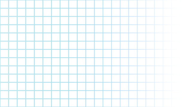 Neon blue grid fading out from left to right over transparent background