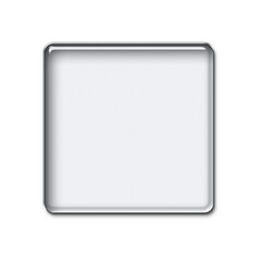 Transparent glass square shape isolated on transparent background