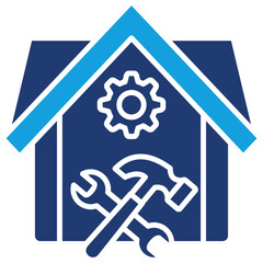 Renovation Flat Blue Icon