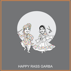 Happy Navratri Rass Garba Under the Moonlit Canopy of Devotion, Where Dandiya Echoes Dance with the Stars