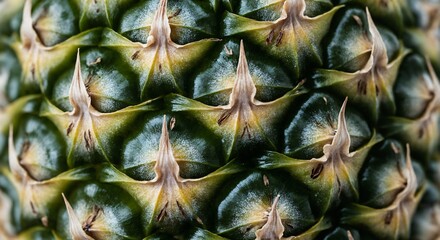 Fototapeta premium Closeup Macro Texture of Fresh Pineapple Skin Pattern.