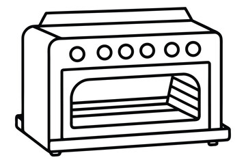 Obraz premium Simple Oven Line Art