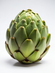 Fototapeta premium Artichoke isolated on white background with natural light