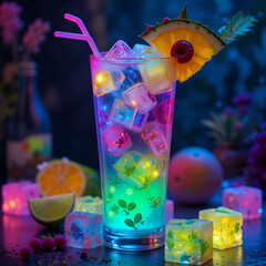 cocktail with limes 