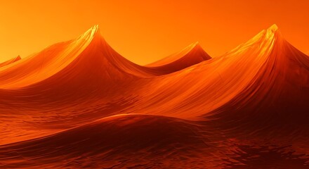 Orange Desert Dunes Landscape.