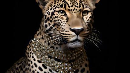 Fototapeta premium close up of leopard