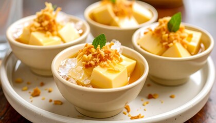 Vietnamese Sweet Tofu Pudding T&agrave;o Phớ. Vietnamese Street Food