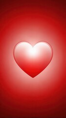 Ombre Red Gradient Background with Heart Shape
