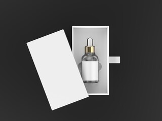 Realistic dropper bottle mockups isolated on white background. Vector illustration. Сan be used for cosmetic, medical and other needs.