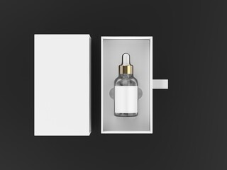 Realistic dropper bottle mockups isolated on white background. Vector illustration. Сan be used for cosmetic, medical and other needs.