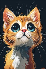 Fototapeta premium Cute kitten close-up