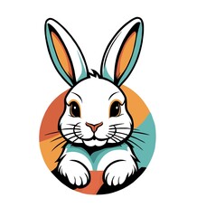 Obraz premium Playful Cartoon Rabbit Illustration
