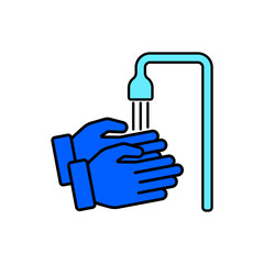 Icon a wash hands, isolated against a clean background.