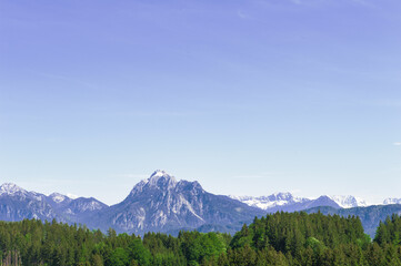 Ausblick in die Berglandschaft im Allgäu