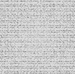 Abstract background showing tiny black dots forming horizontal lines on gray canvas texture