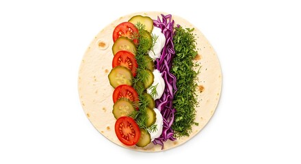 Colorful Vegetable Wrap.