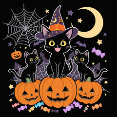halloween seamless pattern