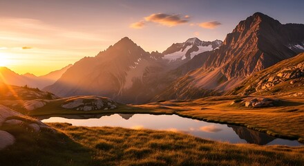 Alpine Sunset Reflections.
