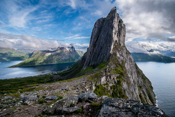 Hike up to mount Hesten in Senja, Norway