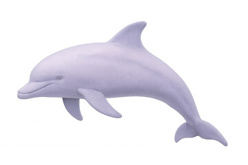 Obraz premium Playful dolphin leaping mid-air, 3d rendered against transparent backdrop, highlighting marine wildlife dynamic movement