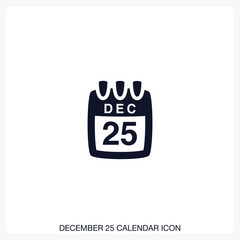 December 25 Calendar Icon