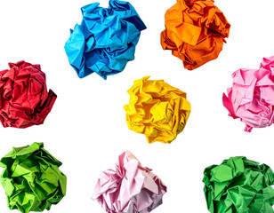 Crumpled white paper on a white background