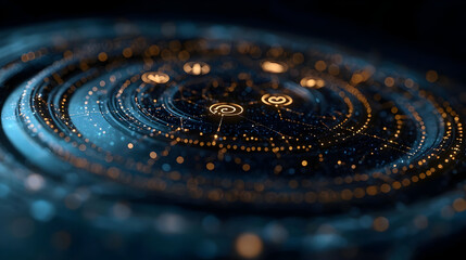 Abstract Glowing Rings Design