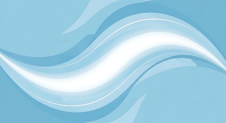 Abstract Light Blue Flowing Curves Background.