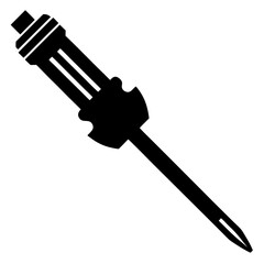 Screwdriver vector clean black silhouette design white background